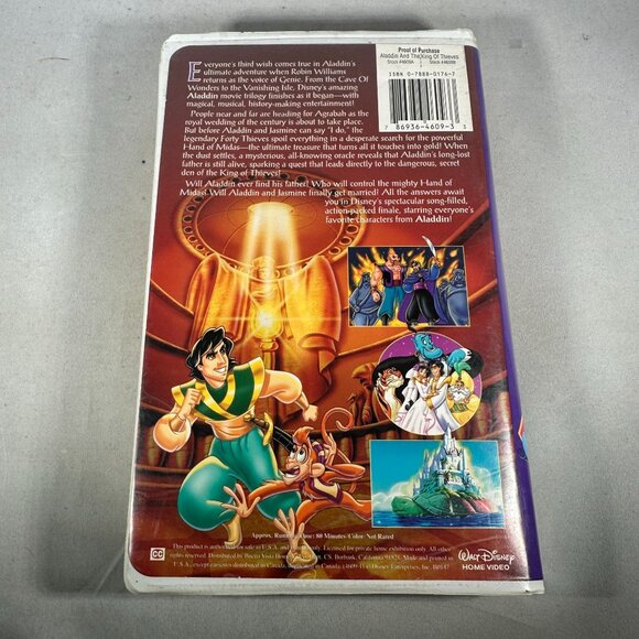 Aladdin And The King Of Thieves Robin Williams Walt Disney Home Video VHS - Picture 2 of 3